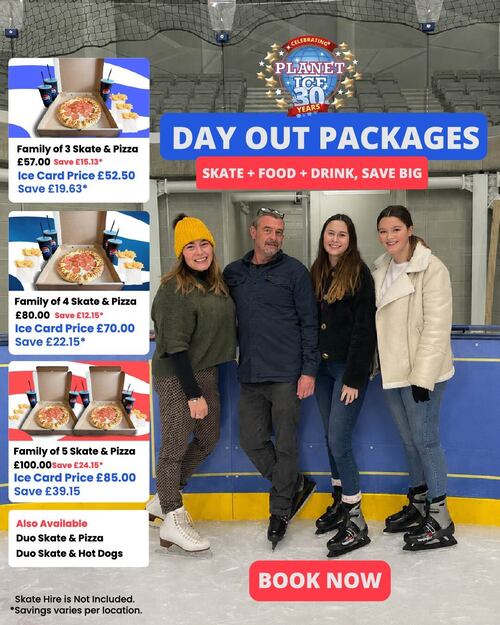 Save with new Planet Ice day out packages this summer holiday.